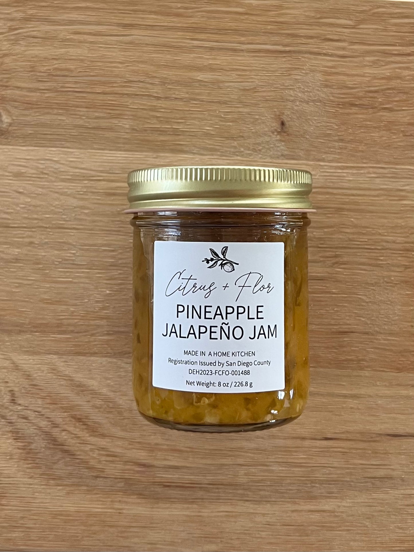 Pineapple Jalapeño Jam 8 oz - SOLD OUT UNTIL 8/2024