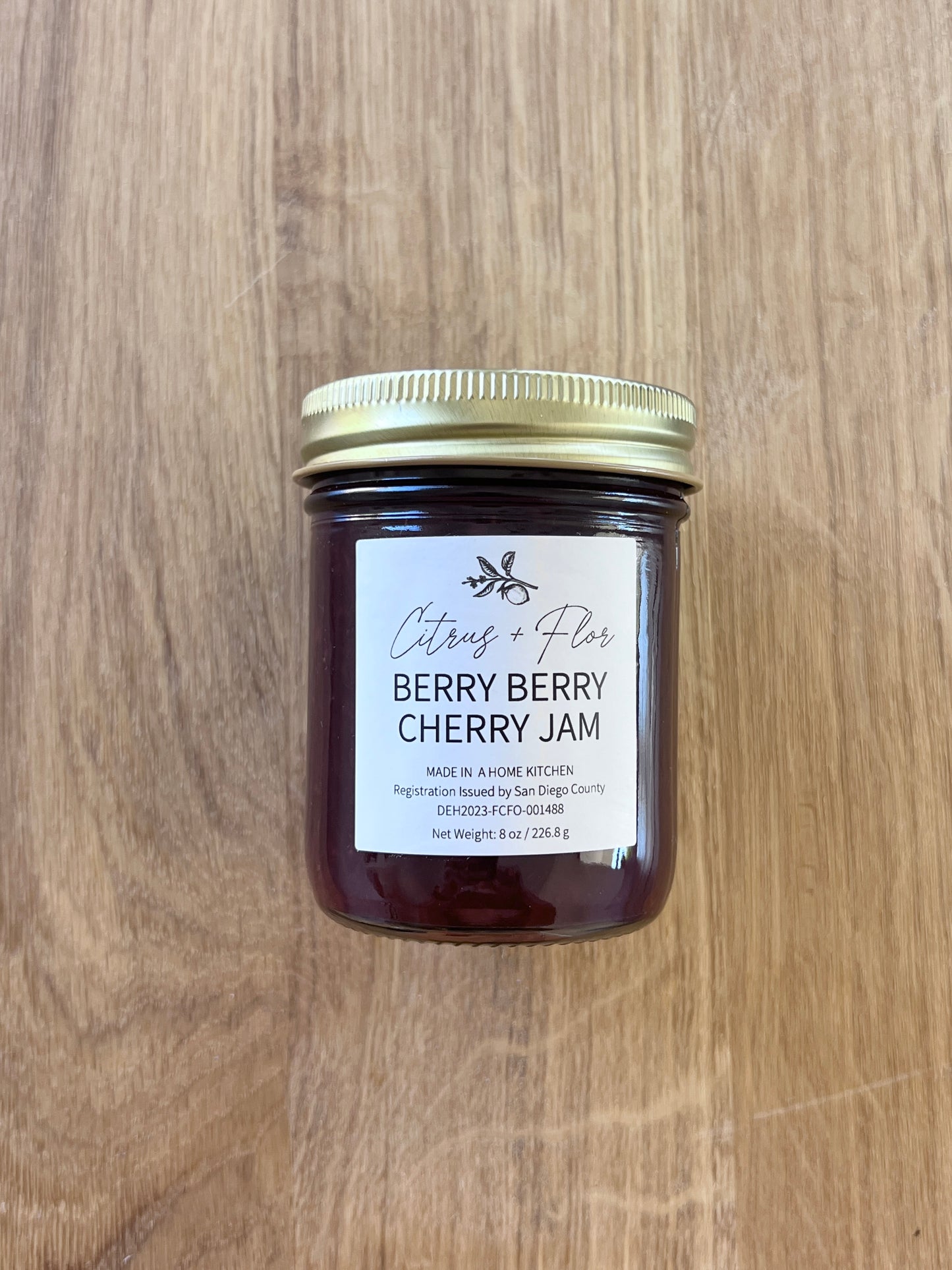 Berry Berry Cherry Jam 8 oz